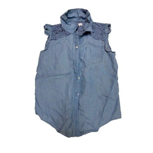 Button Down Blouse Top - Picture 1 of 4